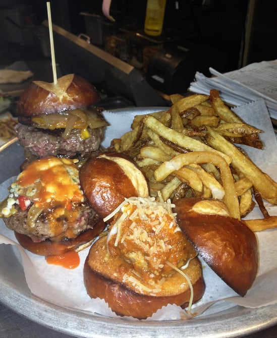Bring a hearty appetite for the burgers at Lockdown