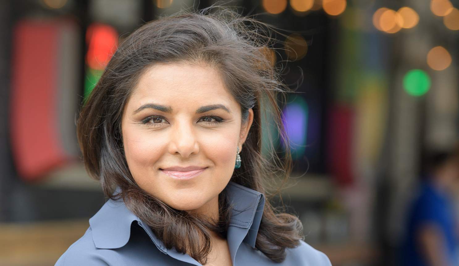 Check, Please! host Alpana Singh on Randolph Street in Chicago