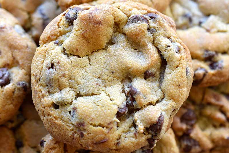 Golden brown chocolate chip cookies