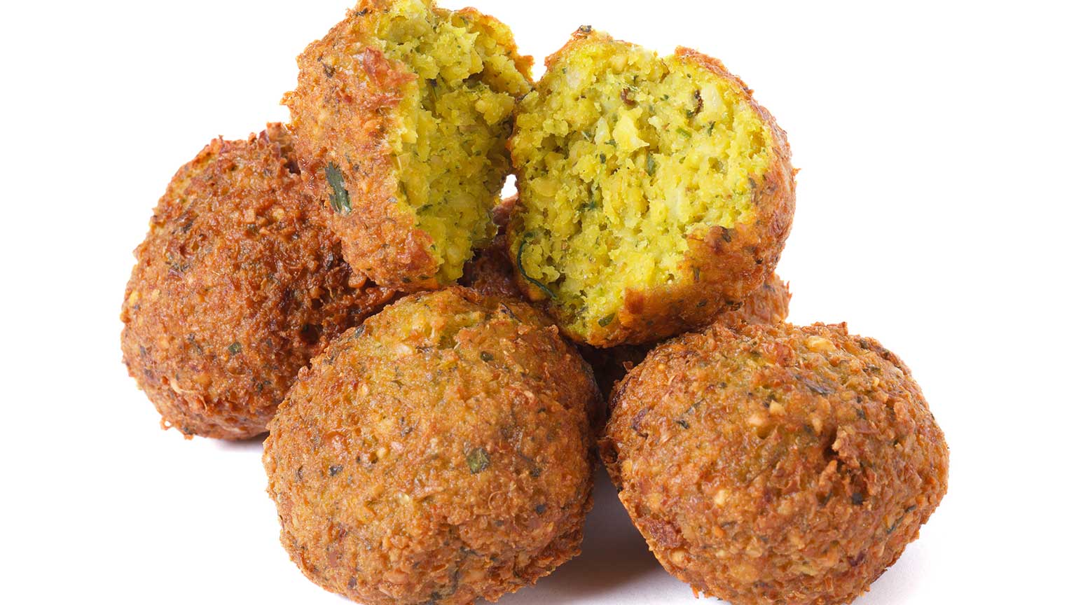 Golden-brown falafel