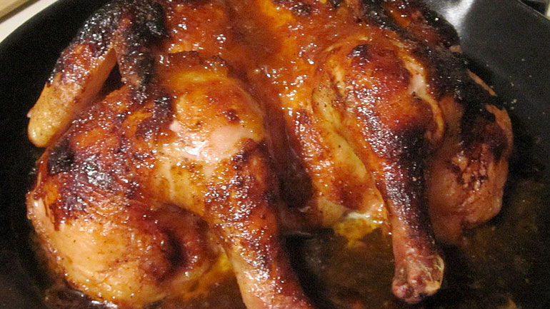 Seared Organic Chicken with Brioche Dressing