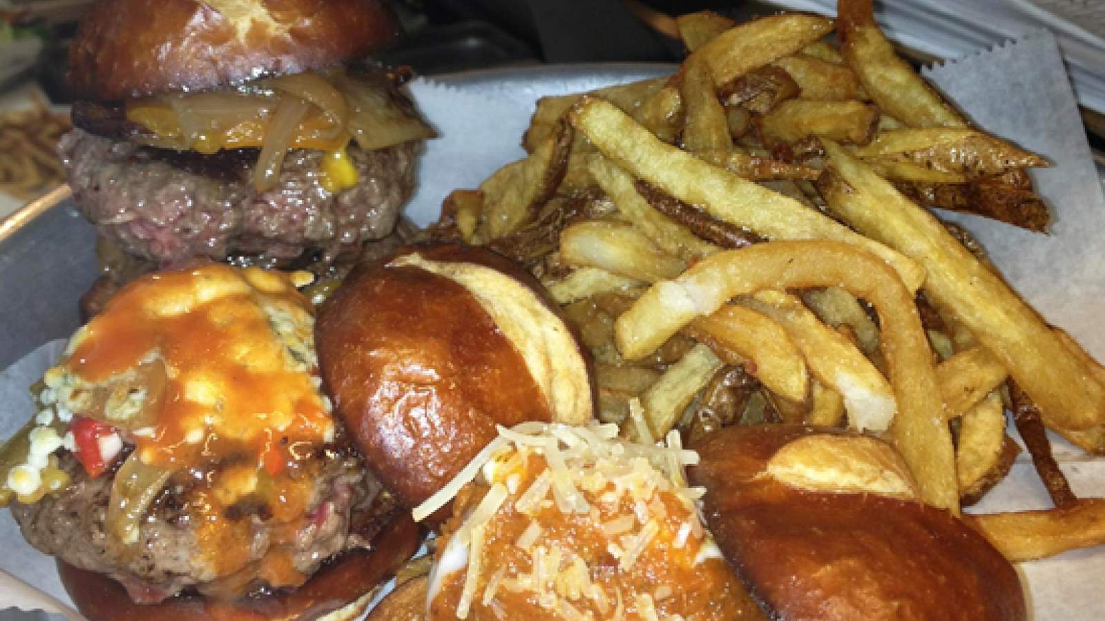 Bring a hearty appetite for the burgers at Lockdown