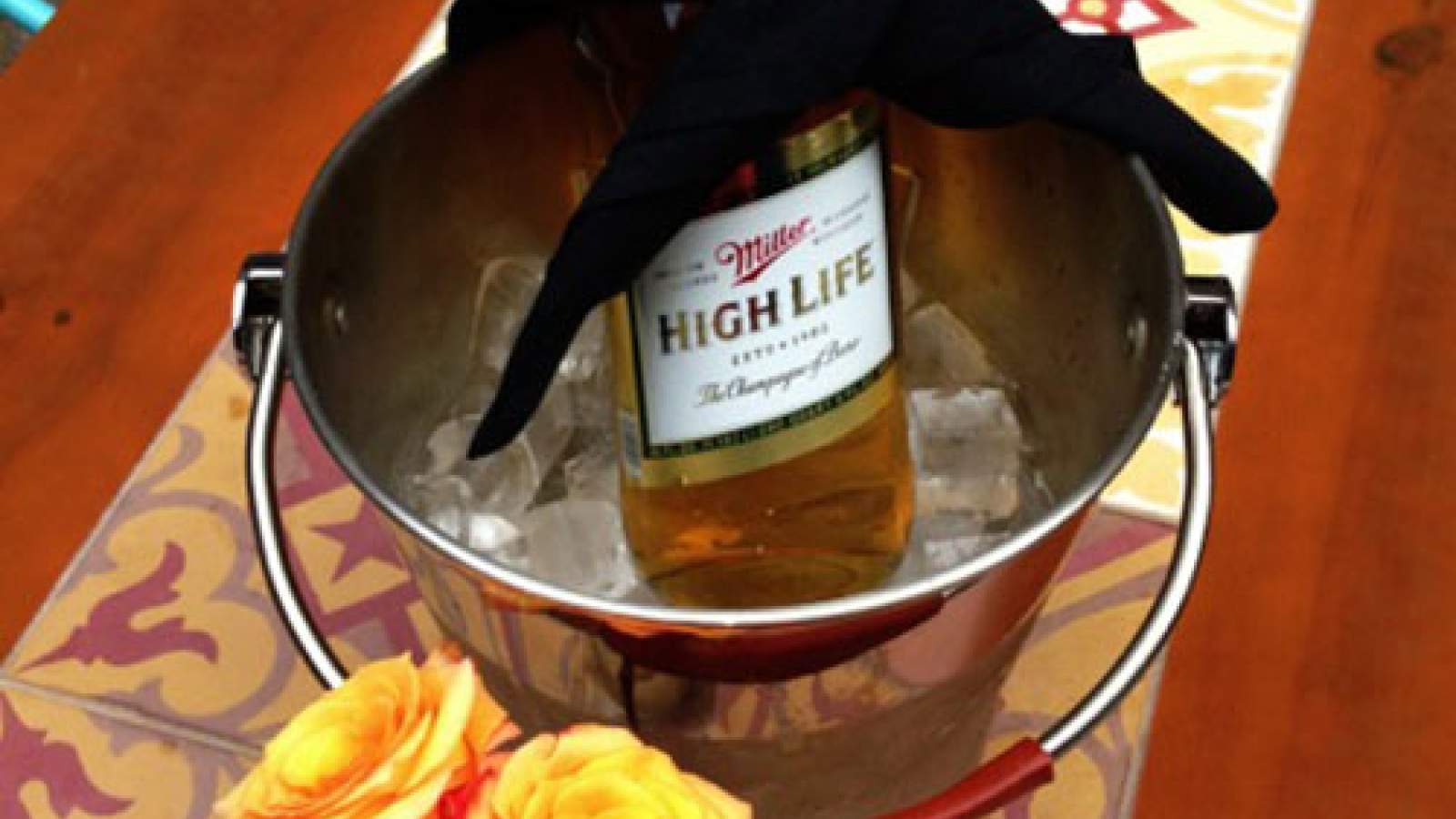 Miller High Life bottle service at RM