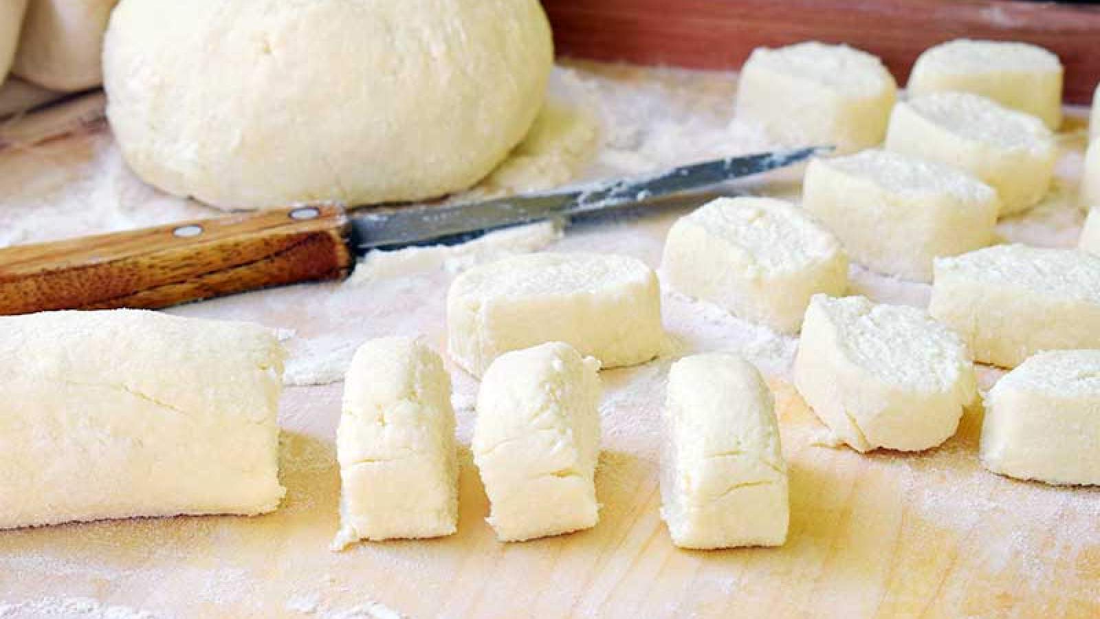 Gnocchi being made