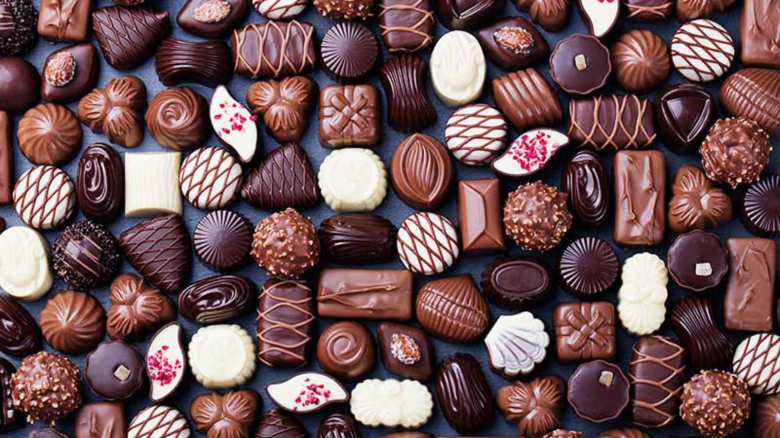 Valentine's Day chocolates laid on a table