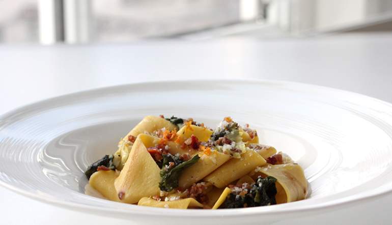 Terzo Piano Pappardelle with grilled escarole