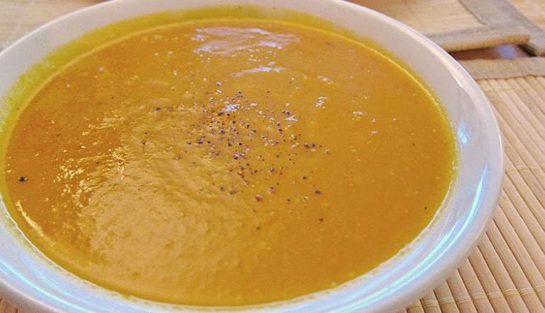 Squash Soup with Mushrooms