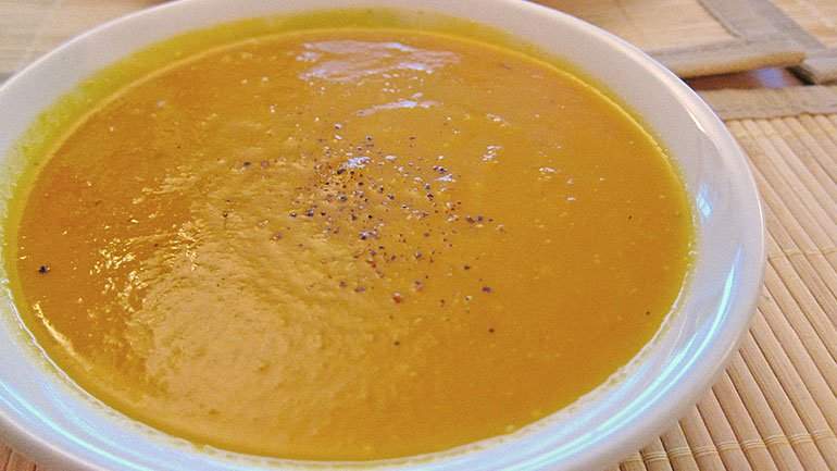 Squash Soup with Mushrooms