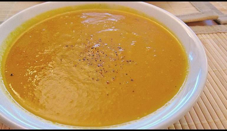 Squash Soup with Mushrooms